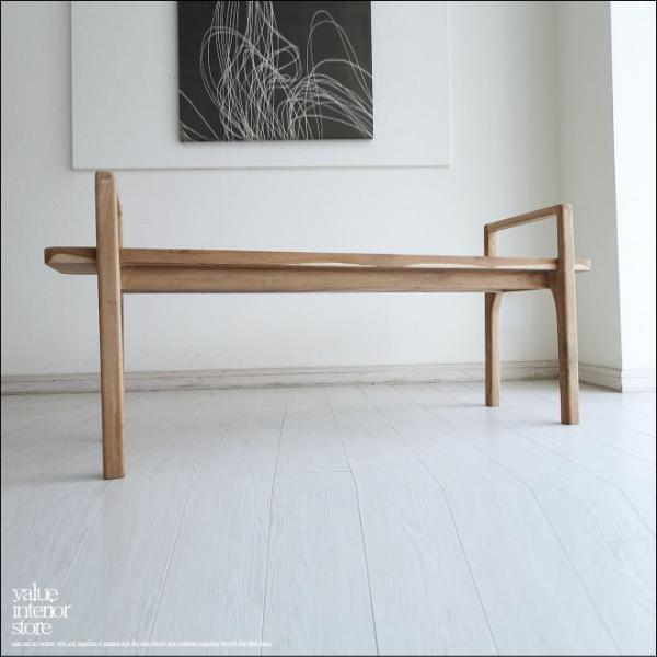 チーク無垢材 ベンチfanga/N 長椅子 ダイニングベンチ ナチュラル 椅子 イス 無垢材ベンチ ...