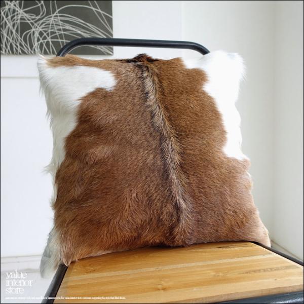 毛皮クッションカバー PUTI-14 天然皮革 北欧 本皮 レザー 正方形 手作り レトロ調 エスニ...