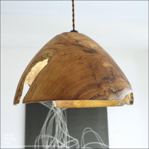 チーク無垢材 ペンダントライトkugel/06 天井照明 照明器具 ランプシェード 吊り下げ灯 明か...