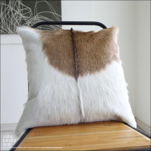 毛皮クッションカバー PUTI-01 天然皮革 北欧 本皮 レザー 正方形 手作り レトロ調 エスニ...