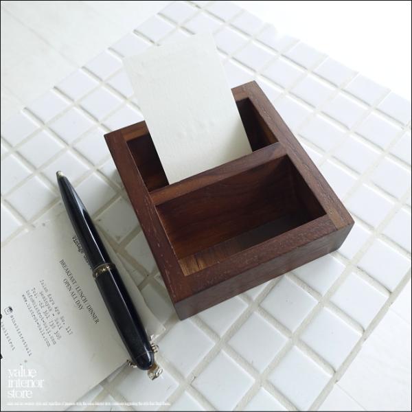 チーク無垢材 カードスタンドW10cm カードホルダー カード立て 店舗用品 名刺立て W10 x ...