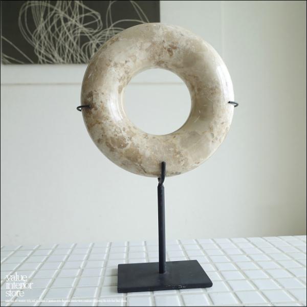 天然大理石オブジェCir マーブル 置物 装飾 天然石アート 円形オブジェ カフェ装飾 飾り デコレ...