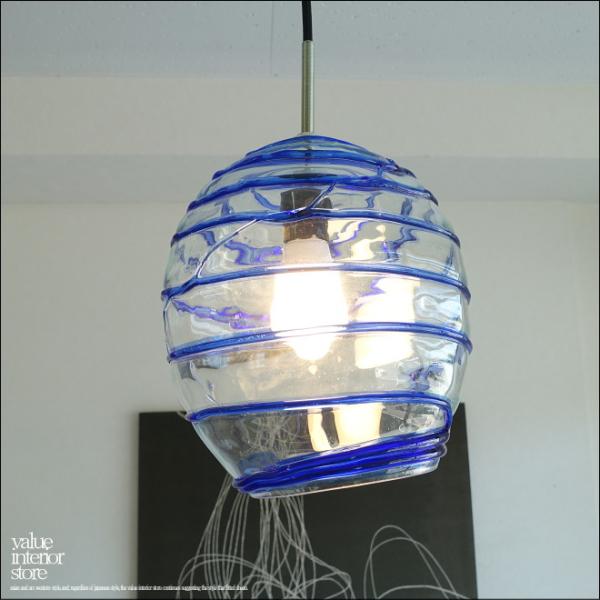 吹きガラスペンダントライトclbl 天井照明 照明器具 硝子ランプシェード 吊り下げ灯 明かり 送料...