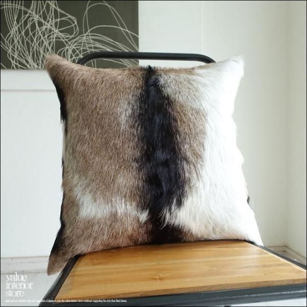 毛皮クッションカバー PUTI-21 天然皮革 北欧 本皮 レザー 正方形 手作り レトロ調 エスニ...
