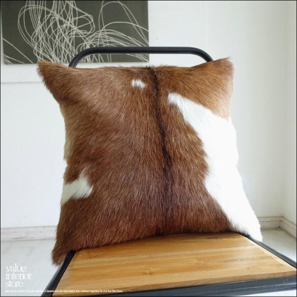 毛皮クッションカバー PUTI-22 天然皮革 北欧 本皮 レザー 正方形 手作り レトロ調 エスニ...