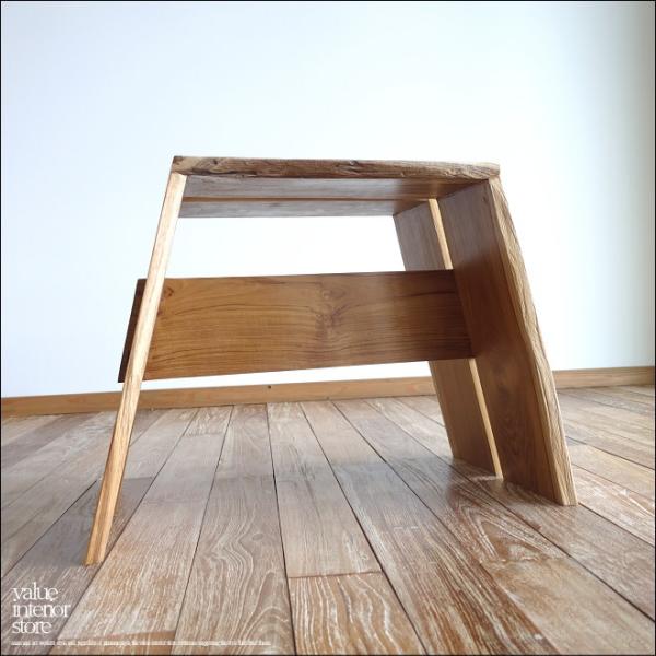 チーク無垢材 スツールprif02 椅子 イス サイドテーブル カフェチェア 花台 手作り家具 無垢...