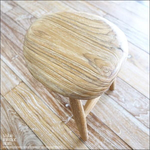 チーク無垢材 スツールCirS / NA01 椅子 イス ナチュラル カフェチェア 無垢材スツール ...