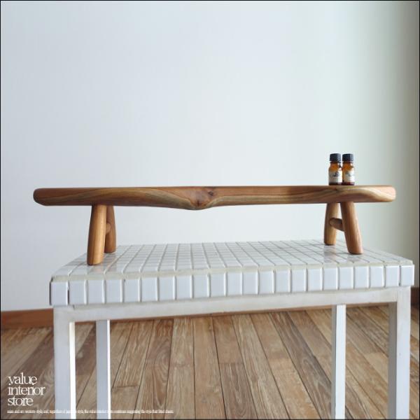 チーク無垢材 マルチラック70cm  飾り台 キッチンラック ディスプレイトレイ ロングトレイ 什器...