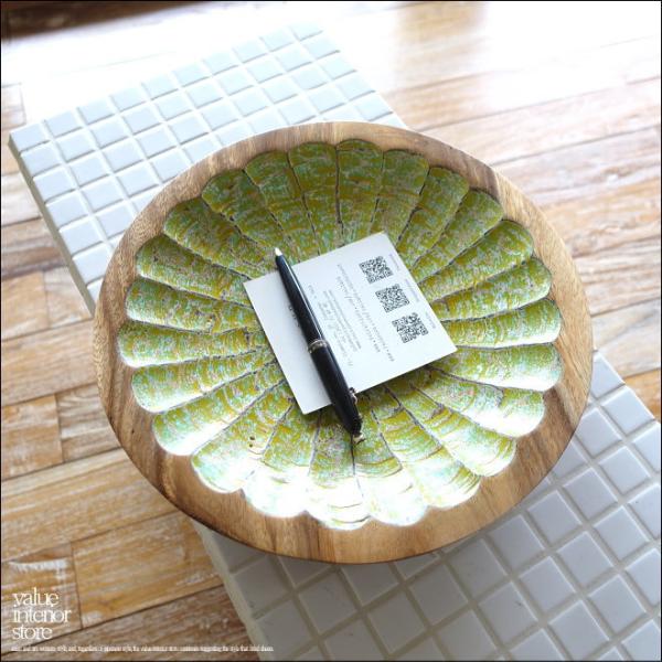 モンキーポッド総無垢材 デコレーショントレイG 小物入れ 飾り皿 木製 菓子器 手作り エスニック ...