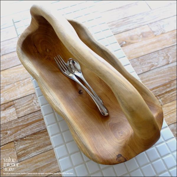 チーク無垢材 プリミティブトレイN01 カトラリートレイ フルーツトレイ フルーツバスケット 収納か...