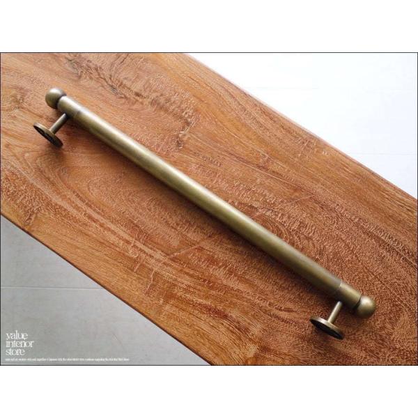 真鍮ボールドアハンドルW50cm アンティーク調 取っ手 ノブ ブラス 手摺 手すり 扉用 引き戸用...