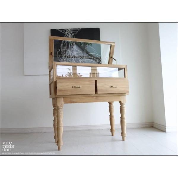 チーク無垢材 コレクションケースNU ガラスショーケース 什器 飾り棚 展示ケース ディスプレイケー...