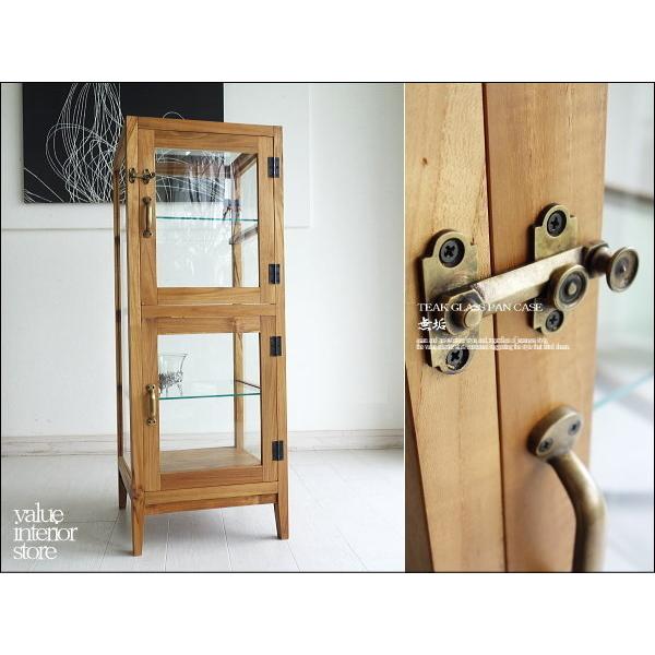 チーク無垢材 ガラスパンケースN ショーケース 店舗什器 新品 コレクションケース 陳列ケ−ス 飾り...