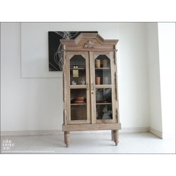 チーク飾り棚ER/BALQ ショーケース 食器棚 ガラスケース キャビネット 新品 手作り 店舗什器...