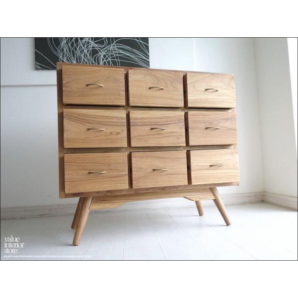 総無垢材 真鍮金物チェスト9N タンス 収納箪笥 道具箱 シンプル ナチュラル 整理 新品 真鍮取っ...