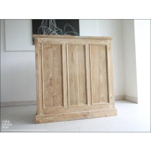 チーク総無垢 ショーケースカウンターQuese ガラスケース 飾り棚 店舗