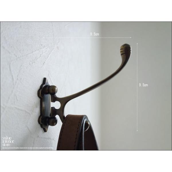 真鍮ウォールフック007 可動式ブラスフック レトロ調 壁掛ウォールハンガー 帽子掛け コートハンガ...