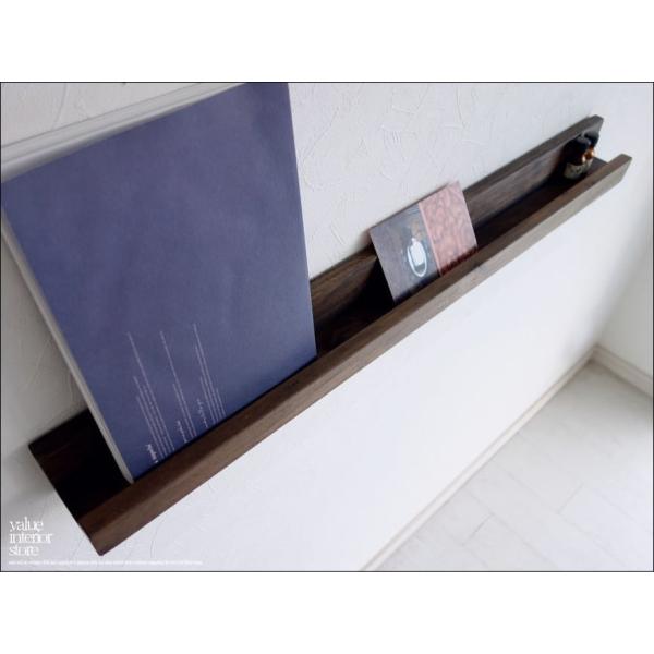 チークウォールシェルフL88/WM 壁掛収納 ウォールラック 壁掛け本棚 収納棚 総無垢 シンプル ...