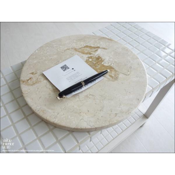 大理石トレイCir-IV 天然大理石 マーブルトレイ 飾り台 小物置き 円形 フラット 自然石 トレ...