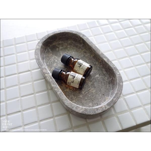 大理石トレイOV-GY アクセサリートレイ マーブルトレイ 小物入れ 天然大理石 洗面用品置き アク...