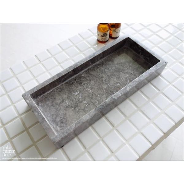 大理石トレイSQ-GY 天然大理石 マーブルトレイ 小物入れ 新品 ペン置き 洗面用品置き トレー ...