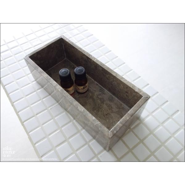 大理石トレイSQ-GYW23cm マーブルトレー サニタリー ソープボトルトレー 小物入れ 自然石 ...