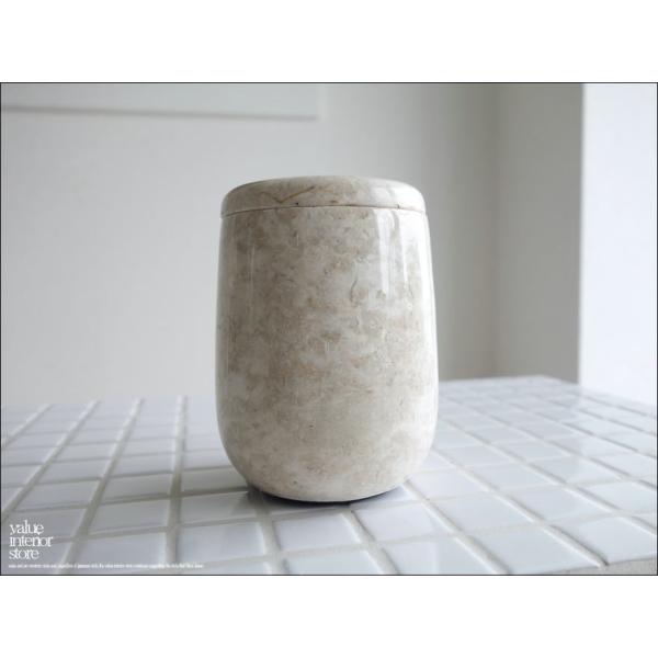 大理石コットン綿棒入れ OV/IV コットン入れ 容器 マーブル ケース 入れ物 天然大理石 小物入...