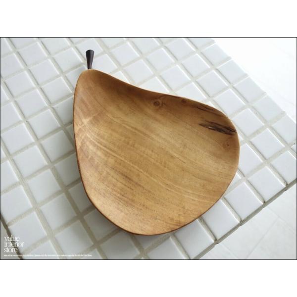 チークPEARトレイ 自然食器 小皿 洋梨ウッドディッシュ 木皿 小物入れ ナチュラル 手作り 天然...