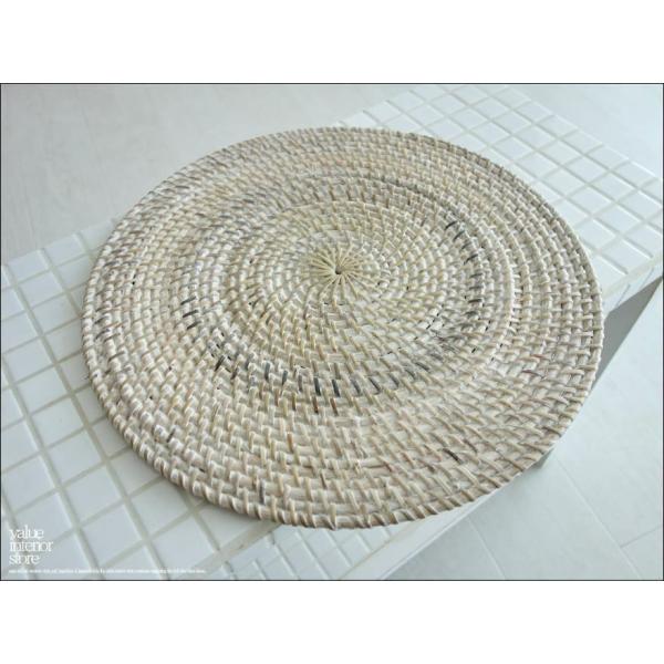 ラタン ランチョンマットWW 手編みマット 敷物 テーブルウェア 円形 籐 キッチン雑貨 ナチュラル...