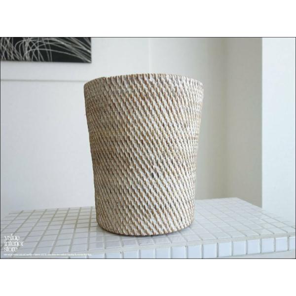 ラタンダストボックスWW ゴミ箱 手編み 鉢カバー ごみ箱 小物入れ 鉢入れ プランツカバー ナチュ...