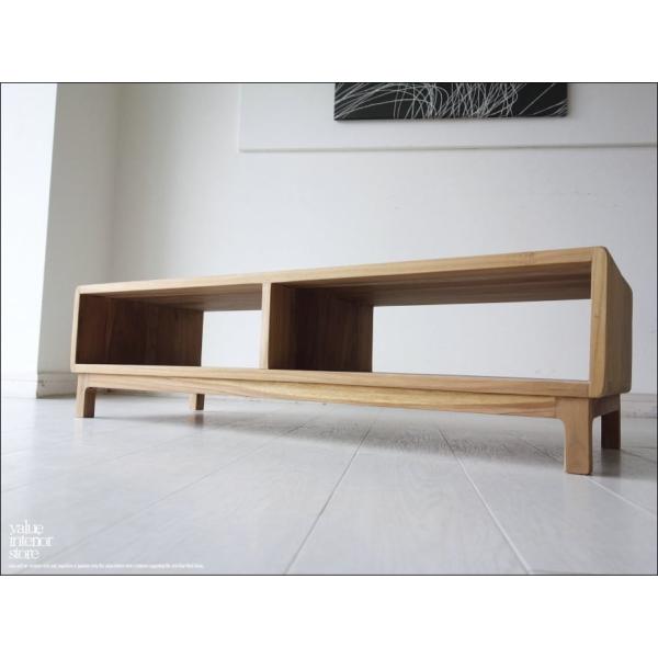 チーク総無垢材 テレビ台N110 ローボード 新品 テレビボード ナチュラル シンプル 無垢材家具 ...