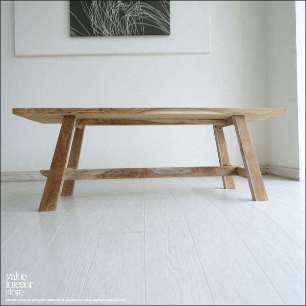チーク無垢材 ベンチBanc/N 長椅子 ダイニングベンチ ナチュラル 椅子 イス 無垢材ベンチ 木...