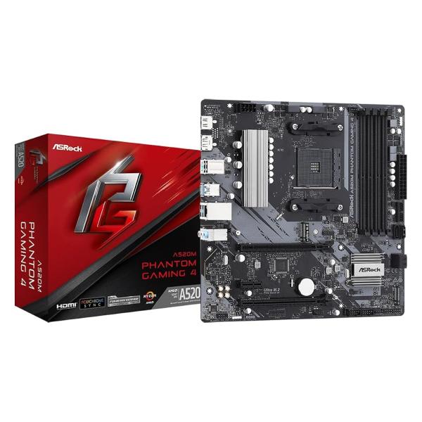 ASRock マザーボード A520 M Phantom Gaming 4 AMD Ryzen 50...