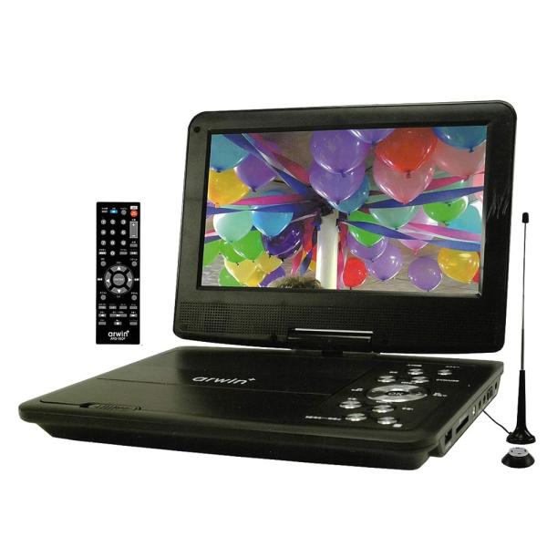 アーウィン (Arwin) 9インチ ポータブルDVD &amp; マルチプレーヤー テレビ搭載モデル AP...