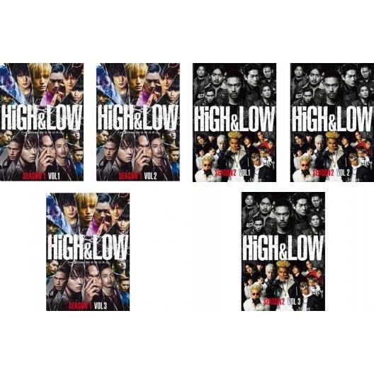 HiGH＆LOW 全6枚 SEASON1、SEASON2 レンタル落ち 全巻セット 中古 DVD  ...