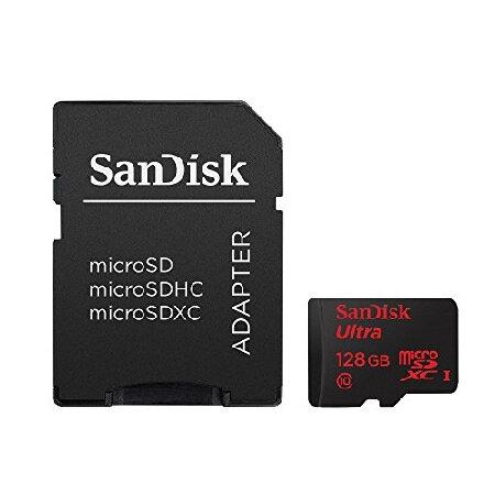 サンディスク MicroSDXC 128GB ULTRAシリーズ UHS-1 80MB/s アダプタ...