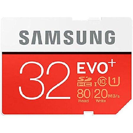 サムスン EVO+ 32GB Class 10 UHS-1 SDHCメモリーカード、最大80MB/秒...