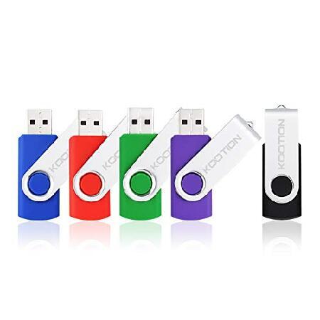 KOOTION USBメモリ4GB 5個セット フラッシュドライブ USB2.0 サムドライブ バッ...