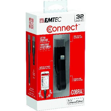 Emtec iCobra iPhoneフラッシュドライブ32GB 3 in 1ブラック、デュアルコネ...