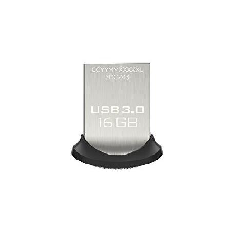SanDisk USB3.0フラッシュメモリ 16GB ウルトラフィット USBメモリ 130MB/...