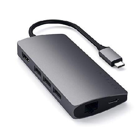 Satechi V2 マルチ USB-C ハブ 8-in-1 (スペースグレイ) 4K HDMI(6...