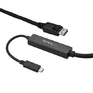 StarTech.com USB-C - DisplayPort 1.2変換ケーブル／3m／4K60Hz／HBR2対応／USBタイプC - DP Altモード／ディスプレイアダプタケーブル／Thunderbolt 3互換／ブ｜valueselection2