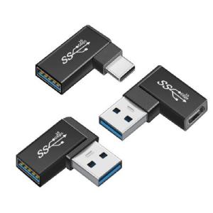 ChenYang CY USB 3.1 USB-C Type C Male Female to USB 3.0 Type A Female OTG Data 10Gbps 90 Degree Angled Adapter 3Pcs/Set｜valueselection2