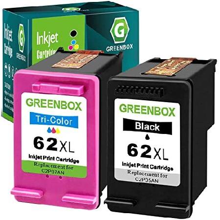 GREENBOX リサイクルインクカートリッジ 62 HP 62XL 62 XL 適合機種: HP ...