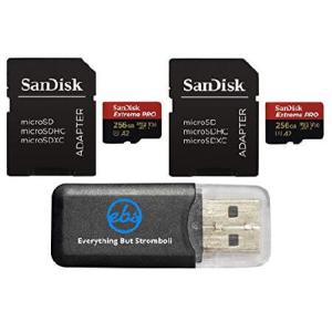SanDisk 256GB Micro SDXC Extreme Pro Memory Card (2 Pack) Works with GoPro Hero 8 Black, Max 360 Cam U3 V30 4K Class 10 (SDSDQXCZ-256G-GN6MA) Bundle w