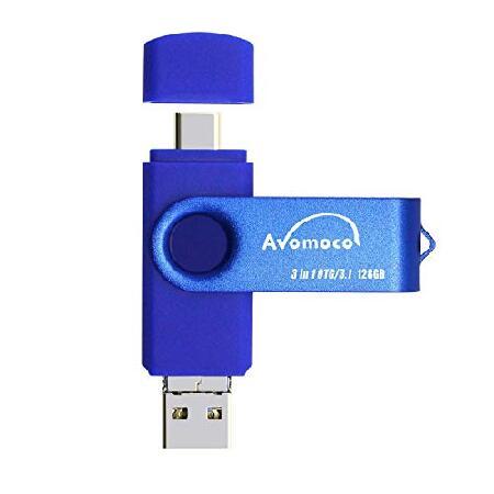 Avomoco 3.1 512GB 3 in1 高速写真バックアップフラッシュドライブ Androi...