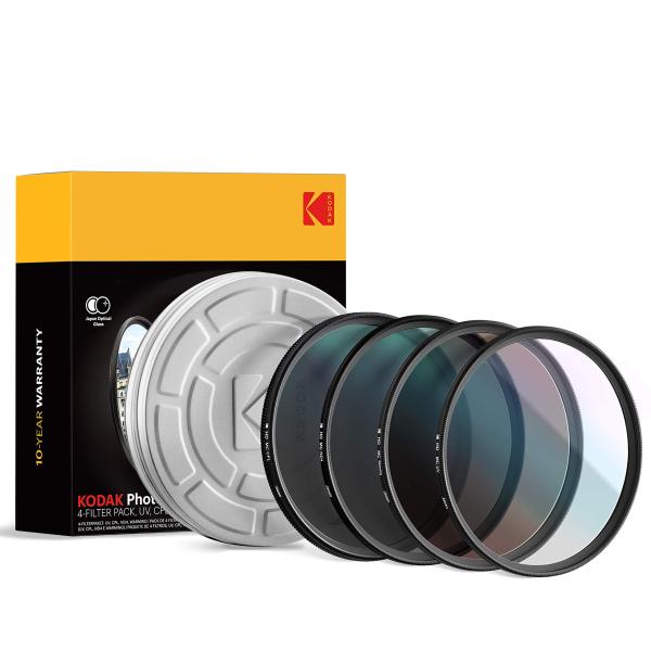 KODAK 40.5mm フィルターセット UV、CPL、ND4 ＆ ウォーミングフィルター - 大...