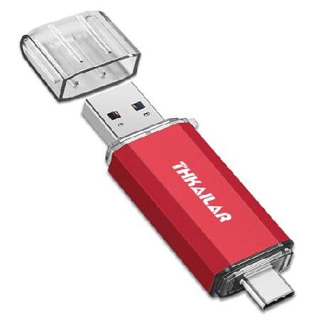 THKAILAR USB C フラッシュドライブ 512GB OTG 高速 3.0 サムドライブ C...