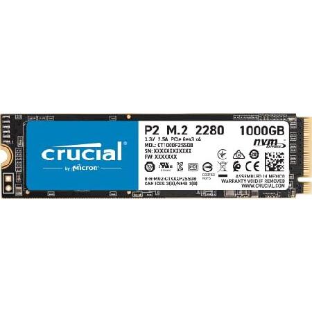 Crucial(クルーシャル) P2 1TB 3D NAND NVMe PCIe M.2 SSD 最...