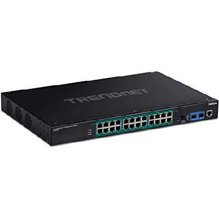 TRENDnet 26ポート 産業用ギガビット L2 マネージド PoE+ スイッチ TI-RP26...